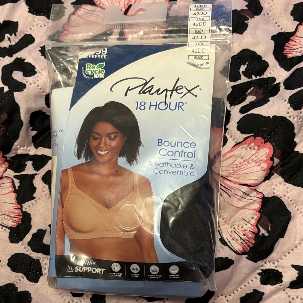 Playtex 18 Hour Bounce Control Bra - Black